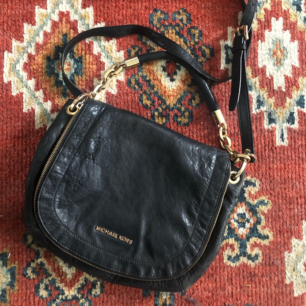 Michael Kors Black Leather Purse